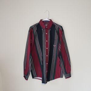 Coliseum Classic striped buttondown red and black